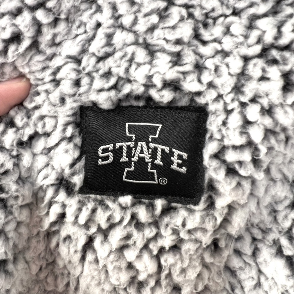 Iowa State University Sherpa lined puffy vest 3XL reversible Black and Gray